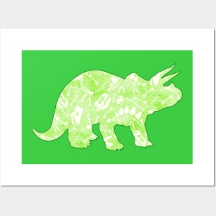 Dino Dig acid green Posters and Art